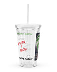 IN HOPE I GROW - Clear Plastic Tumbler